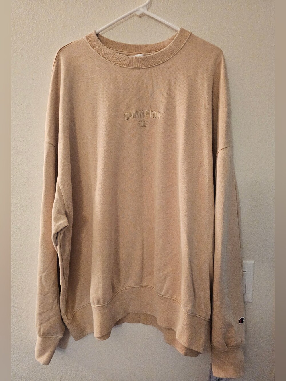 NWT Champion Vintage Wash Crewneck Sweatshirt Western Khaki XL